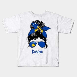 Kosovo girl, Kosovo Flag, Kosovo gift heritage,  Kosovar girlfriend,  Kosovan Kids T-Shirt